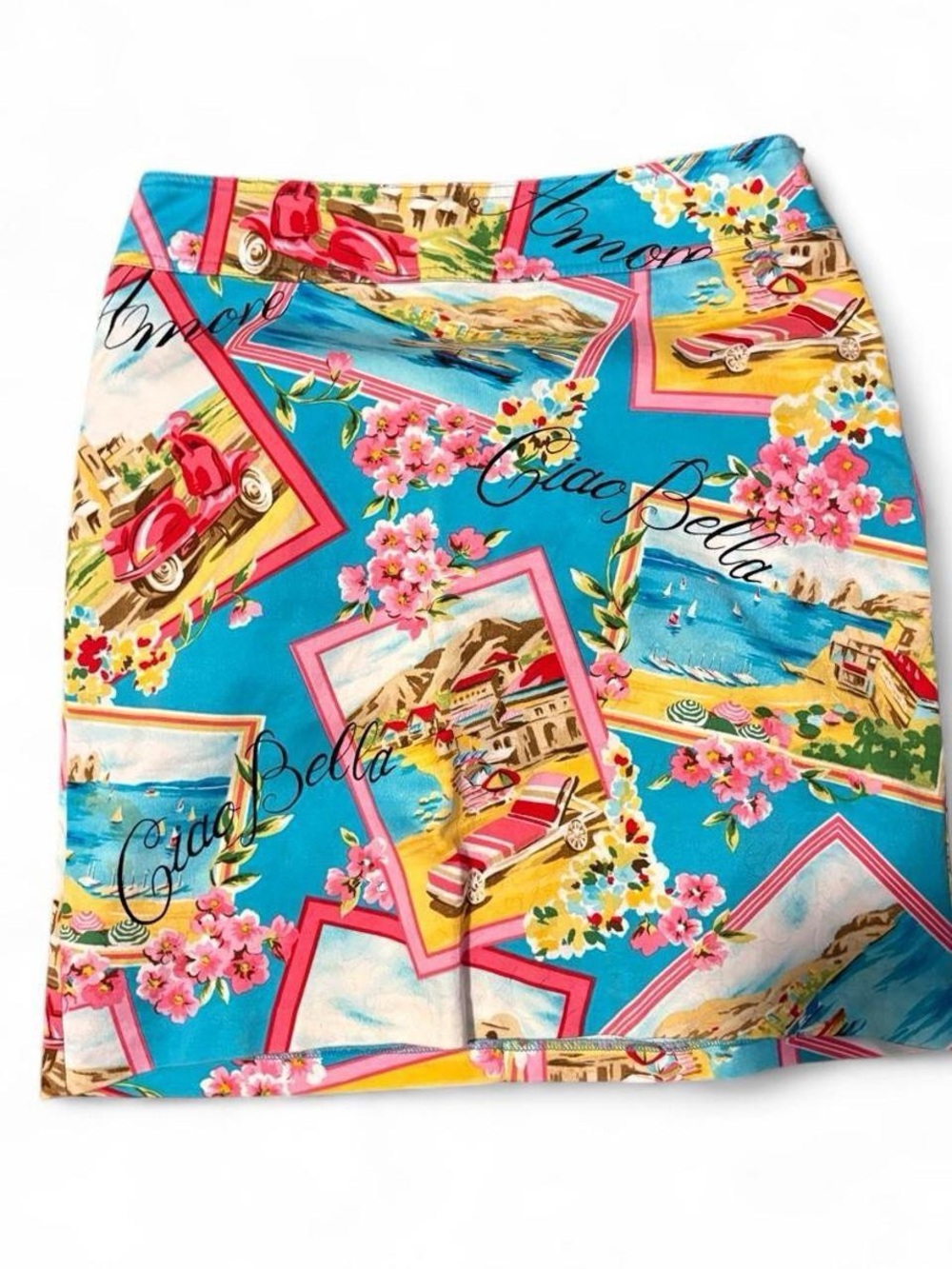 Y2K Cute travel novelty vintage Italy mini skirt 4
